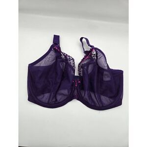 Elomi Matilda Underwire Plunge Side Support Bra 32K UK 32H Purple